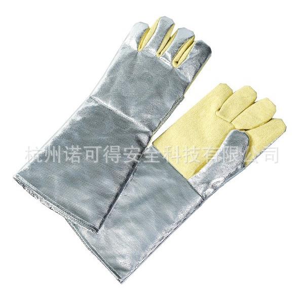 劳保用品AL165防热手套铝箔防火手套耐高温手套隔热高温防护防烫