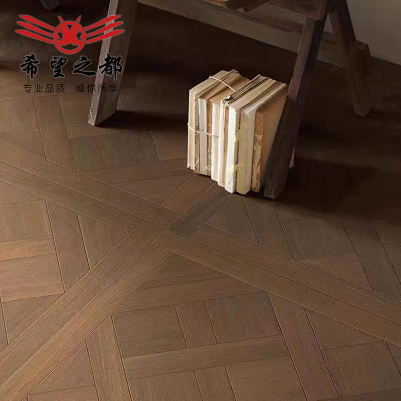 法式凡尔赛木纹砖客厅胡桃木地板砖中古南洋风瓷砖地砖800x800mm