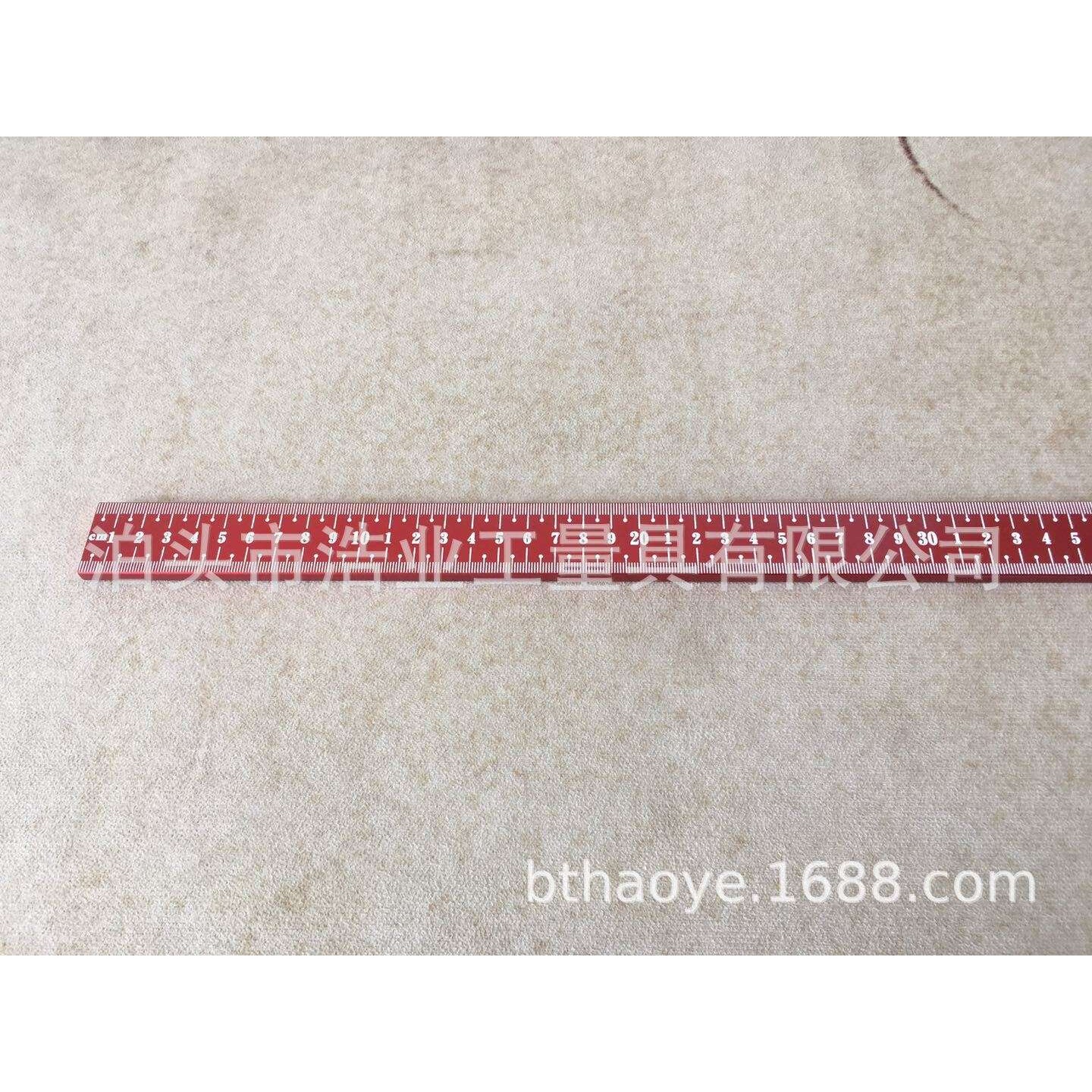 供应红色铝尺 刻度尺 木工划线尺 靠尺 工业划线直尺