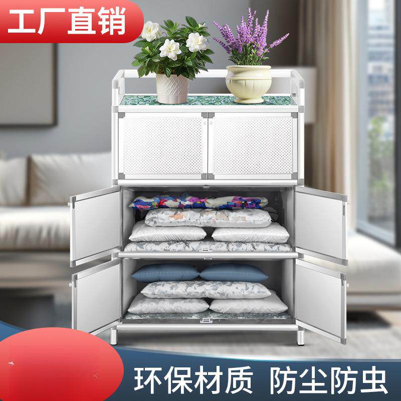 不生锈碗柜厨房橱柜餐边柜简易组装柜出租房储物餐具柜子收纳柜