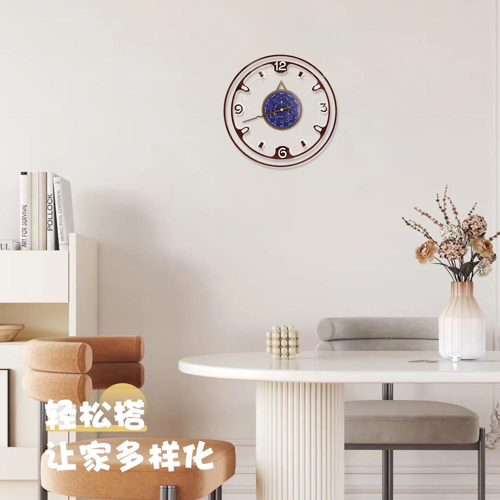 新款十二星座创意挂钟时尚现代家用客厅大气时钟静音挂墙简约钟表