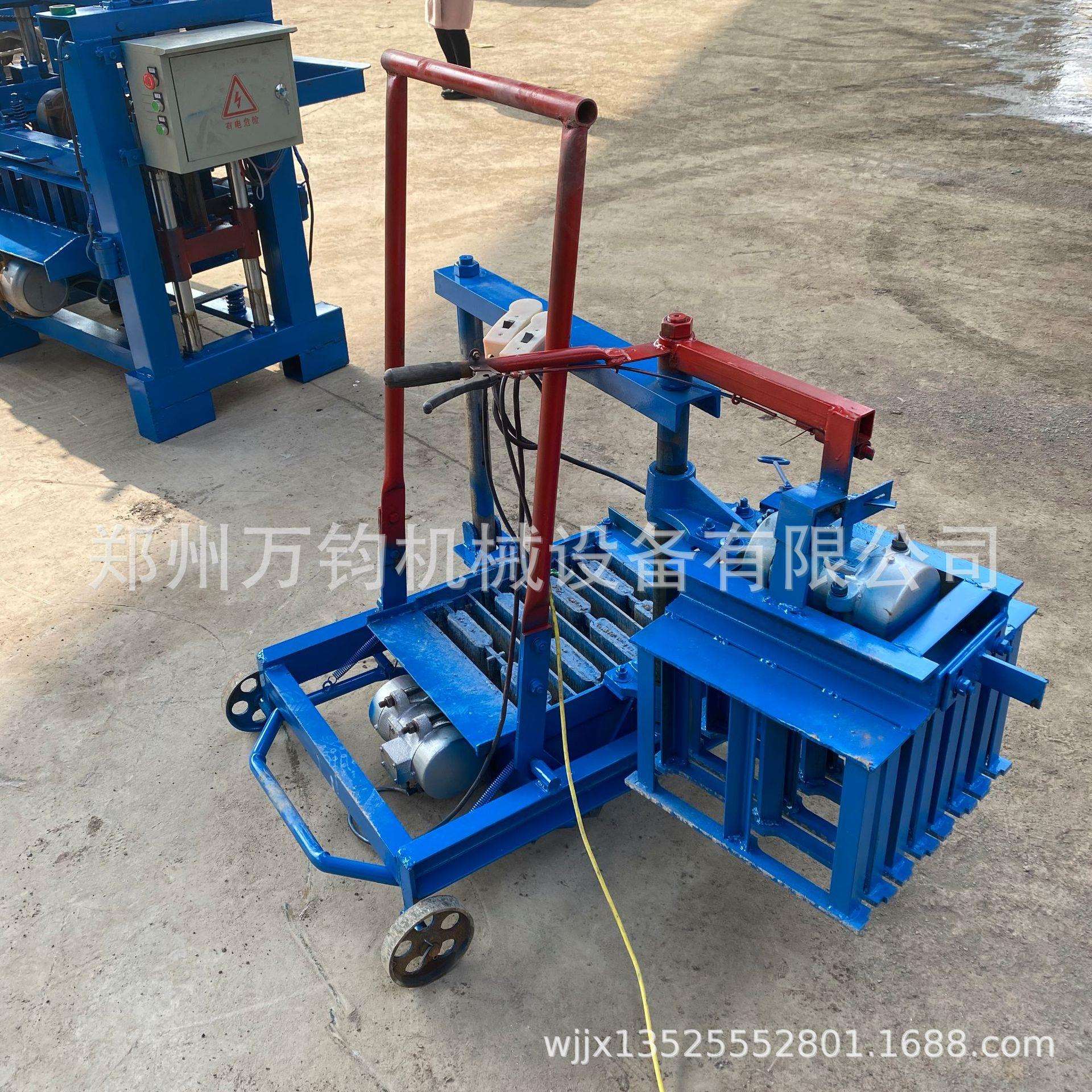 小型移动制砖机免烧制水泥砖机器空心水泥砖制砖小型半自动砖机