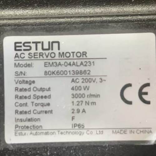 原装 EM3A-04ALA231 埃斯顿ESTUN伺服电机 400W