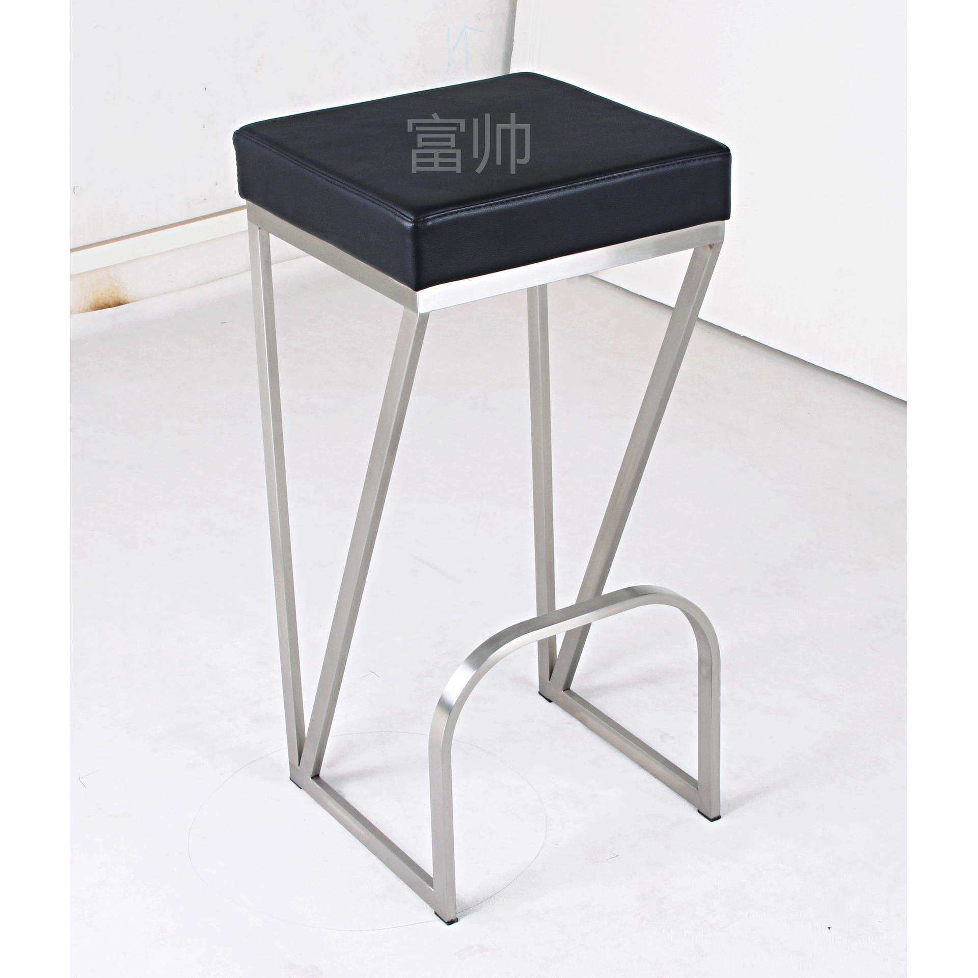 现代时尚拉丝不锈钢酒吧椅休闲椅高脚椅升降吧台椅厂家直销