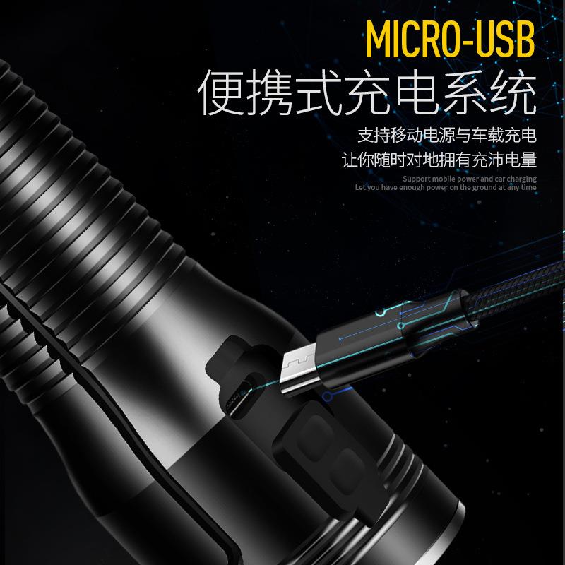 厂家新款朗明纳斯383型迷你户外露营家用防水强光照明手电筒