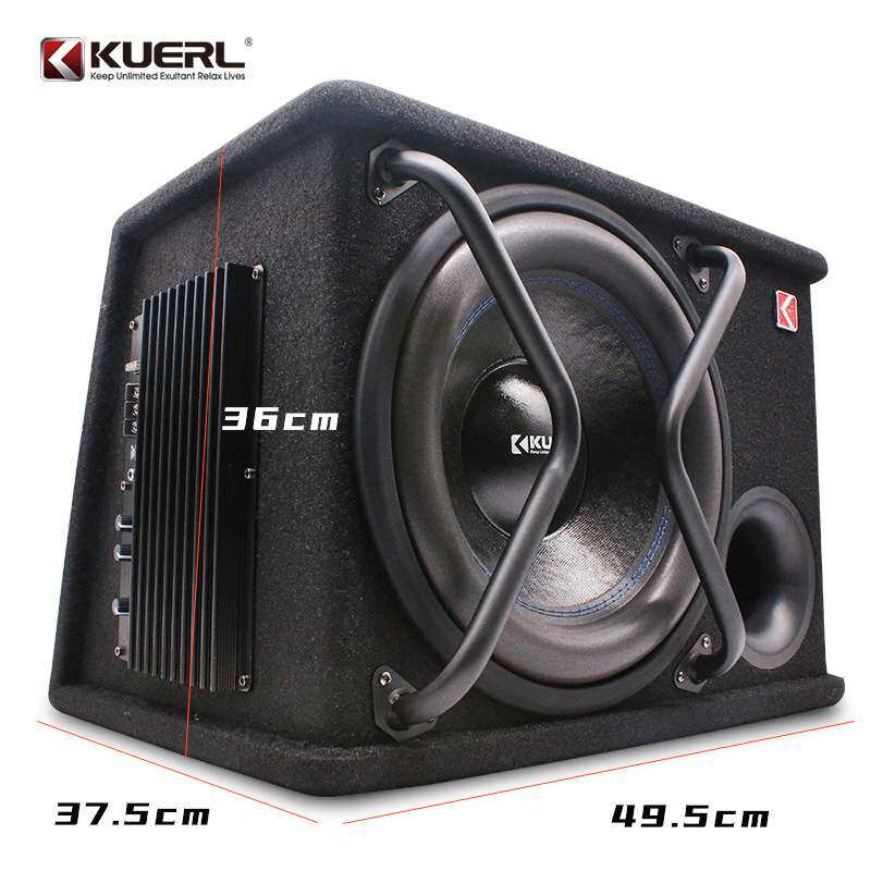 厂家 大功率车载12V音箱改装汽车音响有源梯形超重12寸低音炮