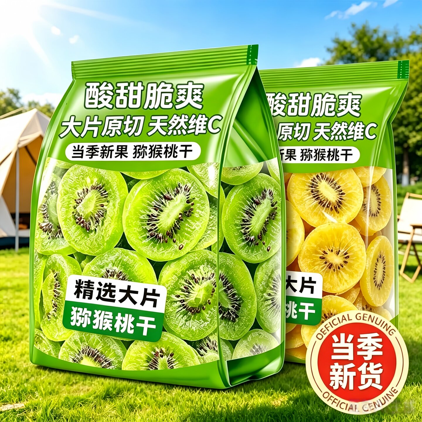 猕猴桃干500g袋装奇异果果干果脯弥猴桃干猕猴桃片凉果小吃零食