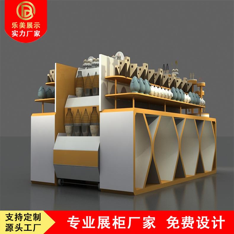 厂家直销商场百货超市展柜木质烤漆饰品食品干货展架货架实木