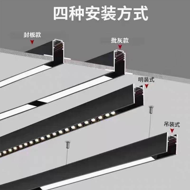 全光谱无主灯磁吸轨道灯 嵌入式led射灯折叠格珊灯中山照明泛光灯