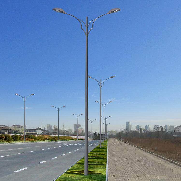双头米双臂路灯杆市政道路照明景观灯LED高低臂路灯高杆灯超亮