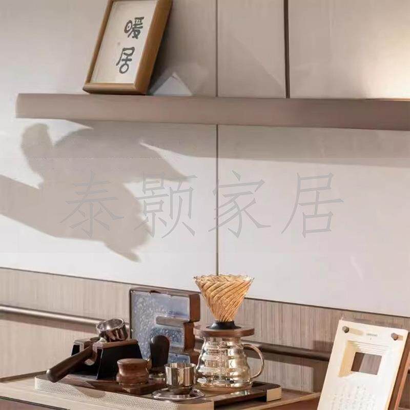 现代简约样板房餐边柜厨房台面咖啡主题场景软装饰品摆件搭配组合