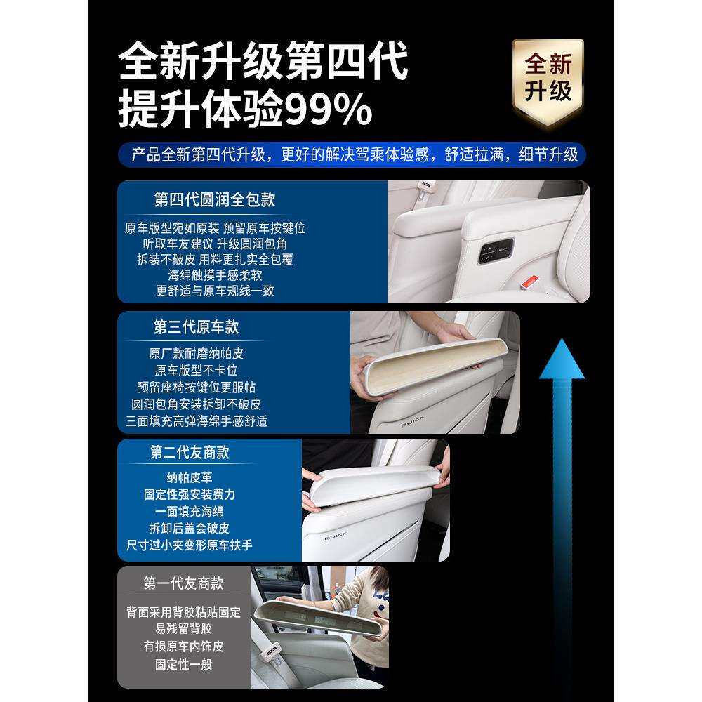 适用别克GL8插混PHEV陆尊ES陆尚LS中排座椅扶手保护盖原车同色全