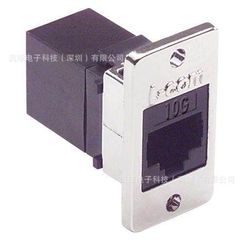 L-COM ECF504-C6A 6a类RJ45非屏蔽面板安装耦合器套件 现货