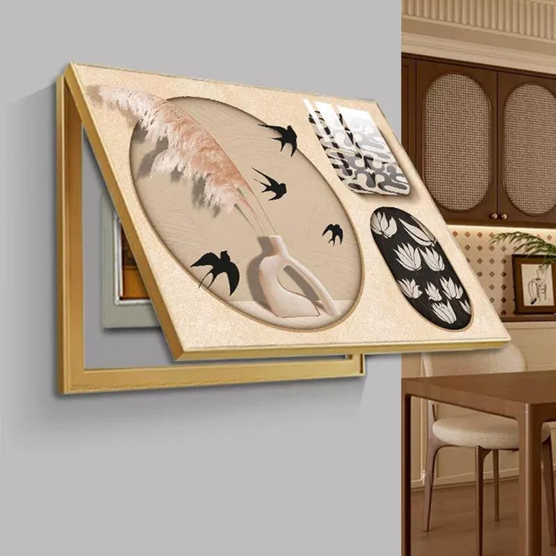 中古风电表箱装饰画家用遮挡配电箱电源箱开关盒信号箱免打孔挂画
