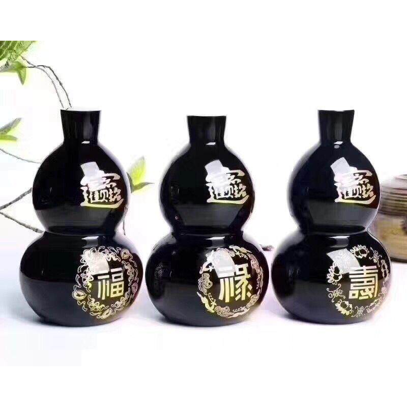 福寿 天然福 禄 寿黑曜石家居办公摆件 视频选货