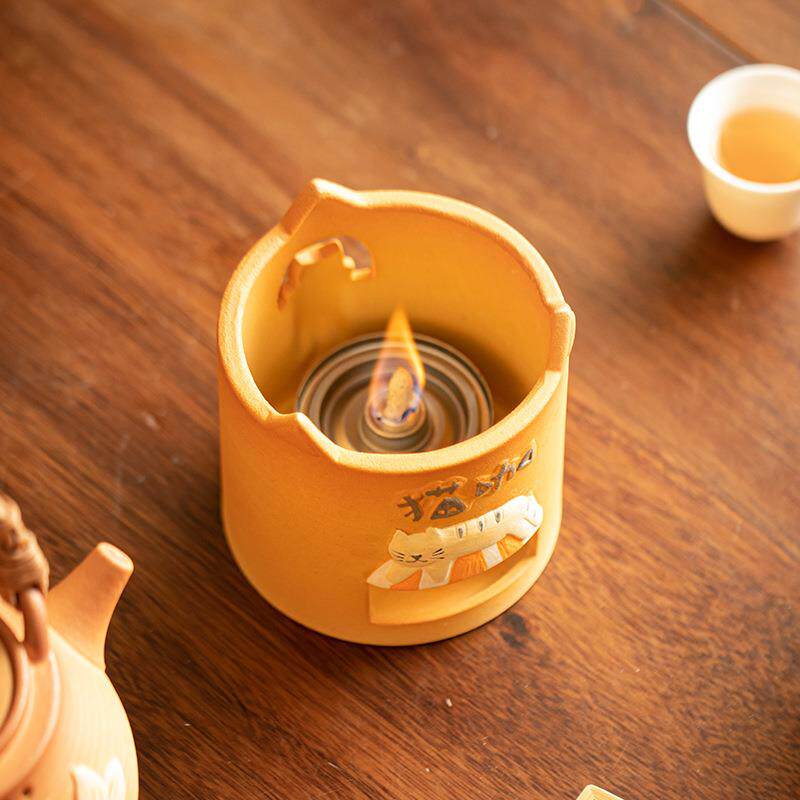 日式温茶炉小火炉可干烧大容量茶壶家用户外酒精炉大号温茶煮茶炉