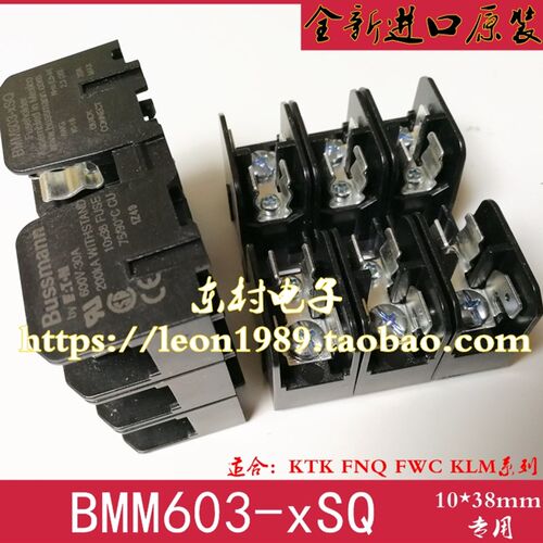 美国伊顿EATON BUSSMANN保险丝座 BMM603-3SQ BM6033SQ 30A 600V