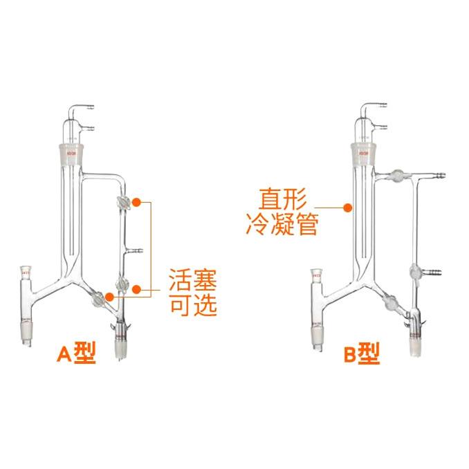 5221精馏塔蛇形直型精馏头柱14/24/40具活芯式分馏头蒸馏装置