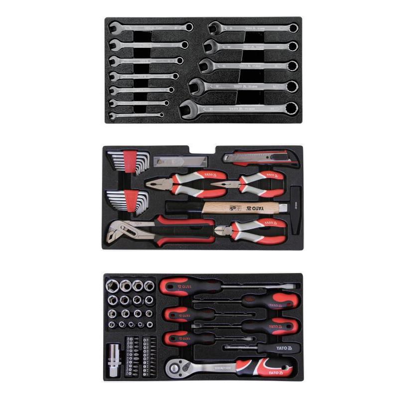 易尔拓机汽修80件工具组套开口扳手钳子套装手提工具箱YT-38951