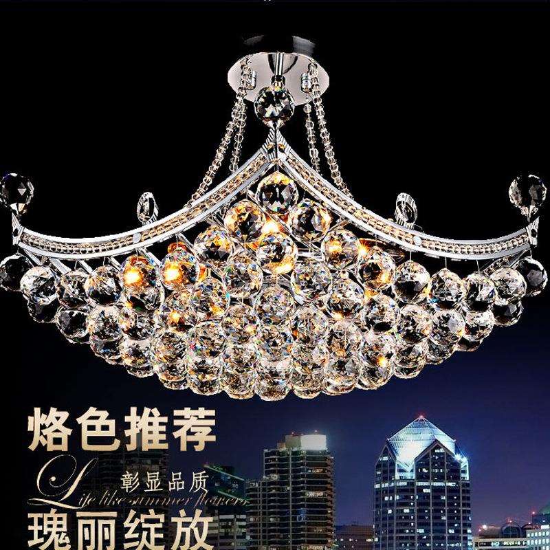 厂家现代简约LED水晶吊灯餐厅灯船创意型菱形灯灯饰 灯具