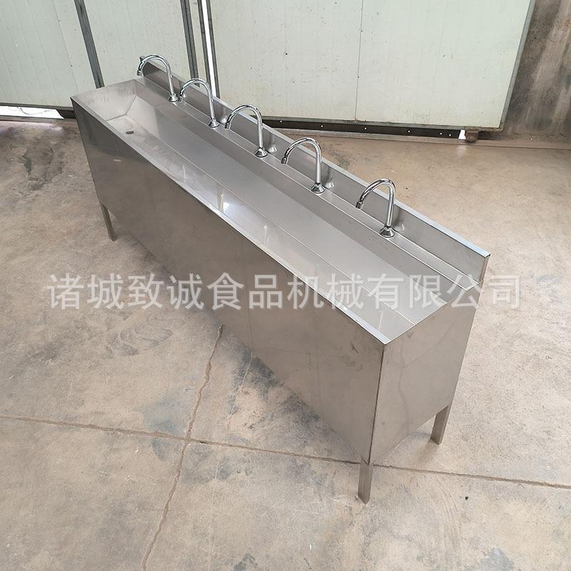 致诚不锈钢洗手槽 脚踏式单人多人洗手池 车间清洗设备现货