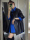 Свободная голубая рубашка Klein, женская высококачественная одежда в гонконгском стиле, повседневный кардиган в стиле бойфренда, куртка для пригородных поездок, складная одежда mini 3