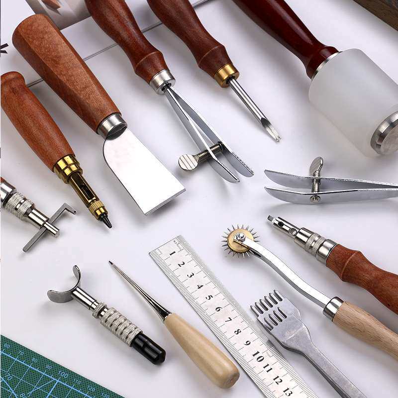 源头厂家打孔冲锥子皮革手缝大套装 皮革工具手工皮具制作工具