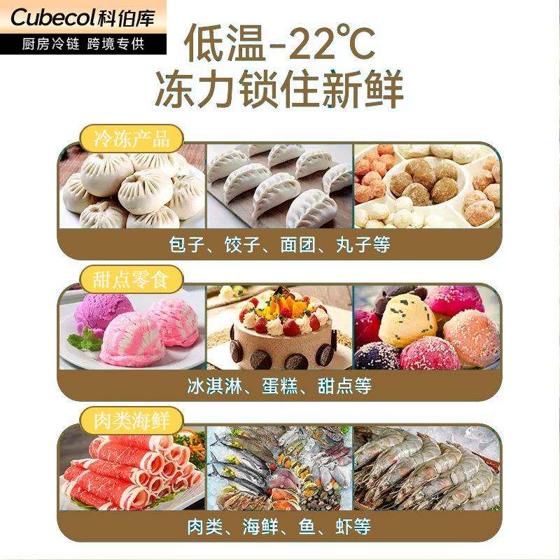 科伯库(Cubecol)冷冻展示柜商用-22℃立式风冷饺子雪糕榴莲冷冻