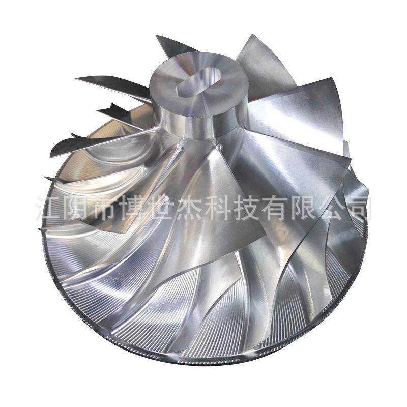 国产CNC五轴制造内燃机吸尘器涡轮航空增压高速电机扇叶叶轮