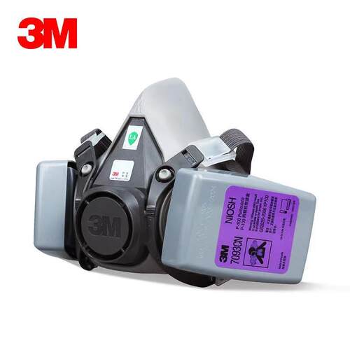 3M6200配7093CN滤尘盒防粉尘油性/非油性颗粒物PM2.5细小玻璃纤维