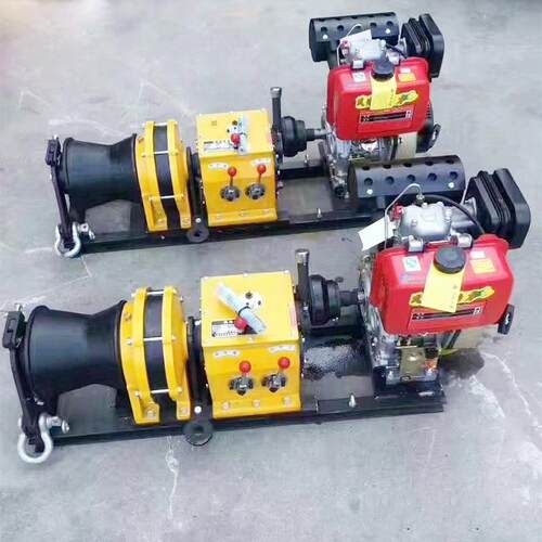 5T柴油绞磨机配件绞磨机施工设备手动快中快柴油风冷传动轴牵引机