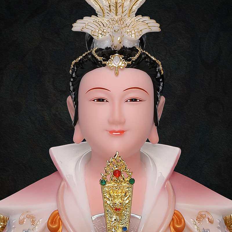 碧霞元君泰山奶奶像仿汉白玉供奉家用东岳泰山天仙玉女神像