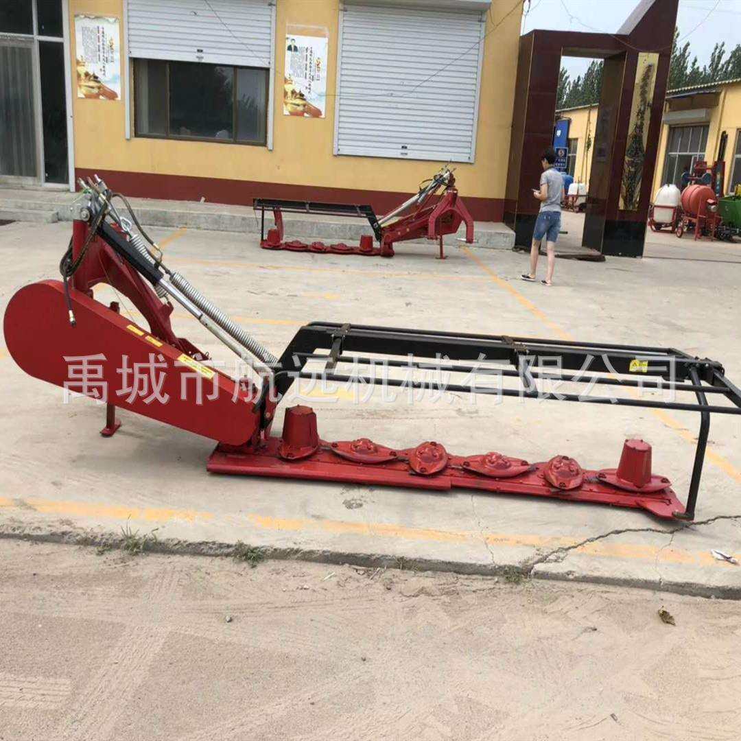 大型多圆盘式牧草打草机 拖拉机后传动的旋转式机场草坪割草机