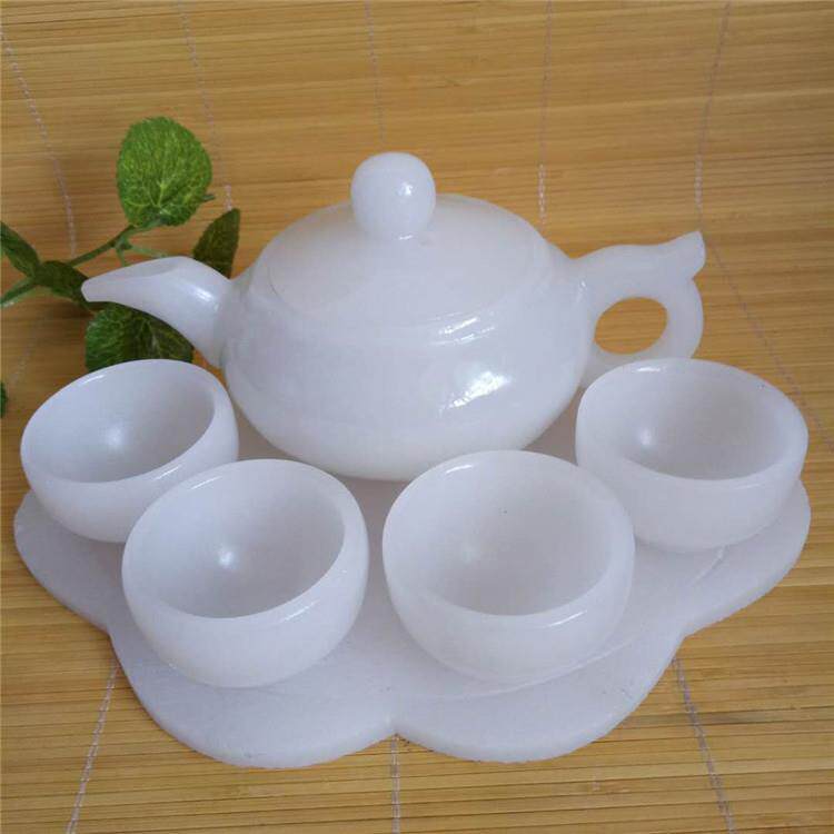 玉器 白玉酒具 茶壶 茶杯 阿富汗玉汉白玉 茶具套件
