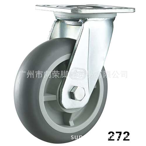 HOD厚德脚轮4568寸重型万向活动圆面静音橡胶耐磨用手推车子承重