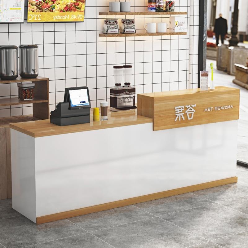 收银台简约柜台前台接待商用小型店铺吧台奶茶小吃店吧台餐饮店