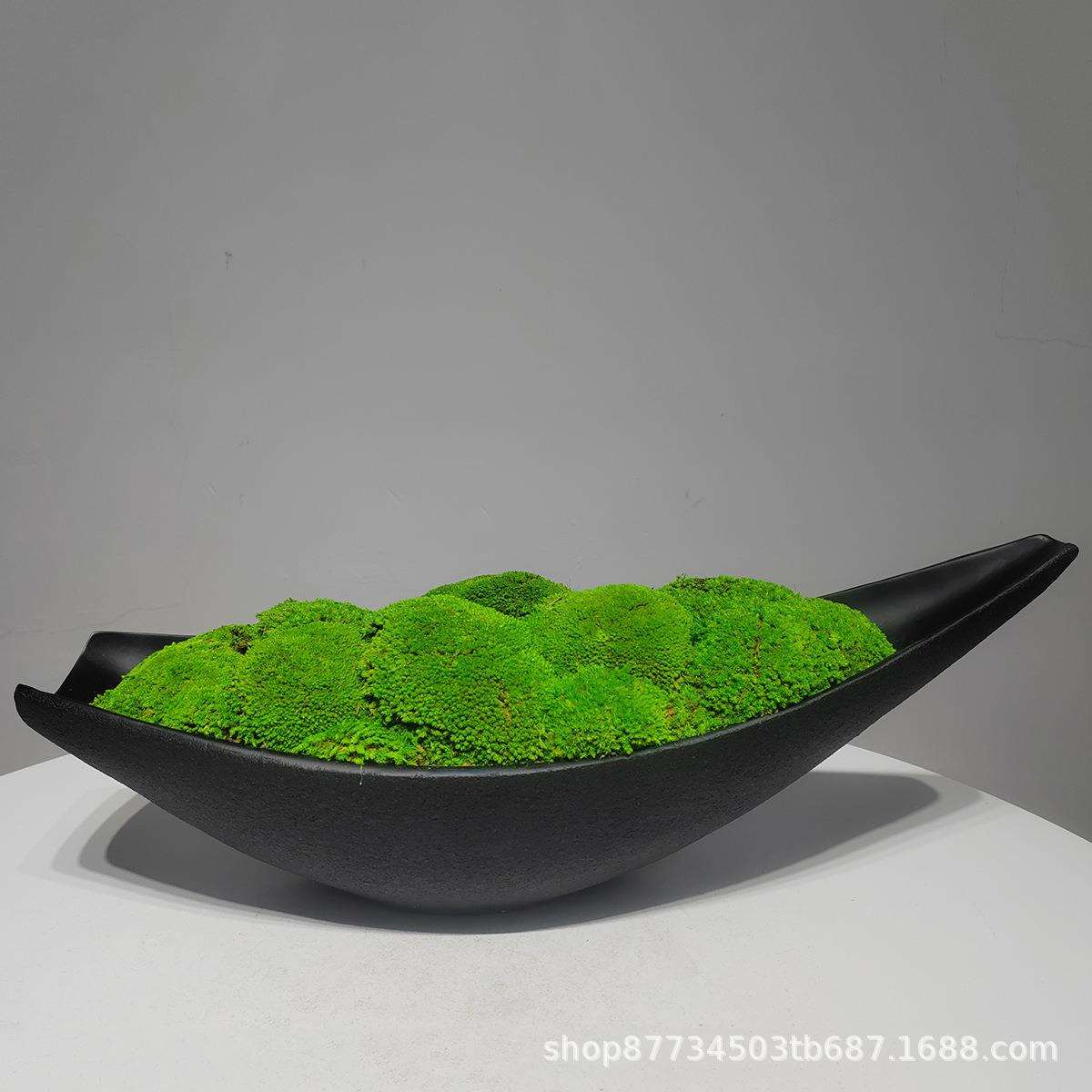 新中式仿真苔藓景观盆景青苔造景铺面茶室桌面玄关工艺品摆设摆件