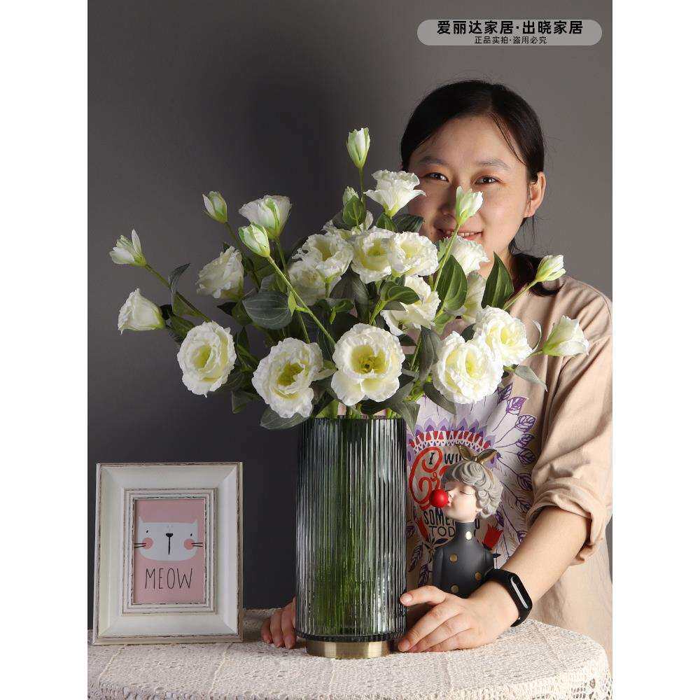 洋桔梗仿真花北欧客厅餐桌花假花摆设野餐拍照道具婚庆装饰花摆件