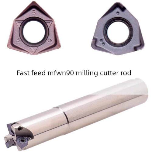 90度双面六角MFWN90快进给粗铣铣刀杆配套桃型铣刀片WNMU040308