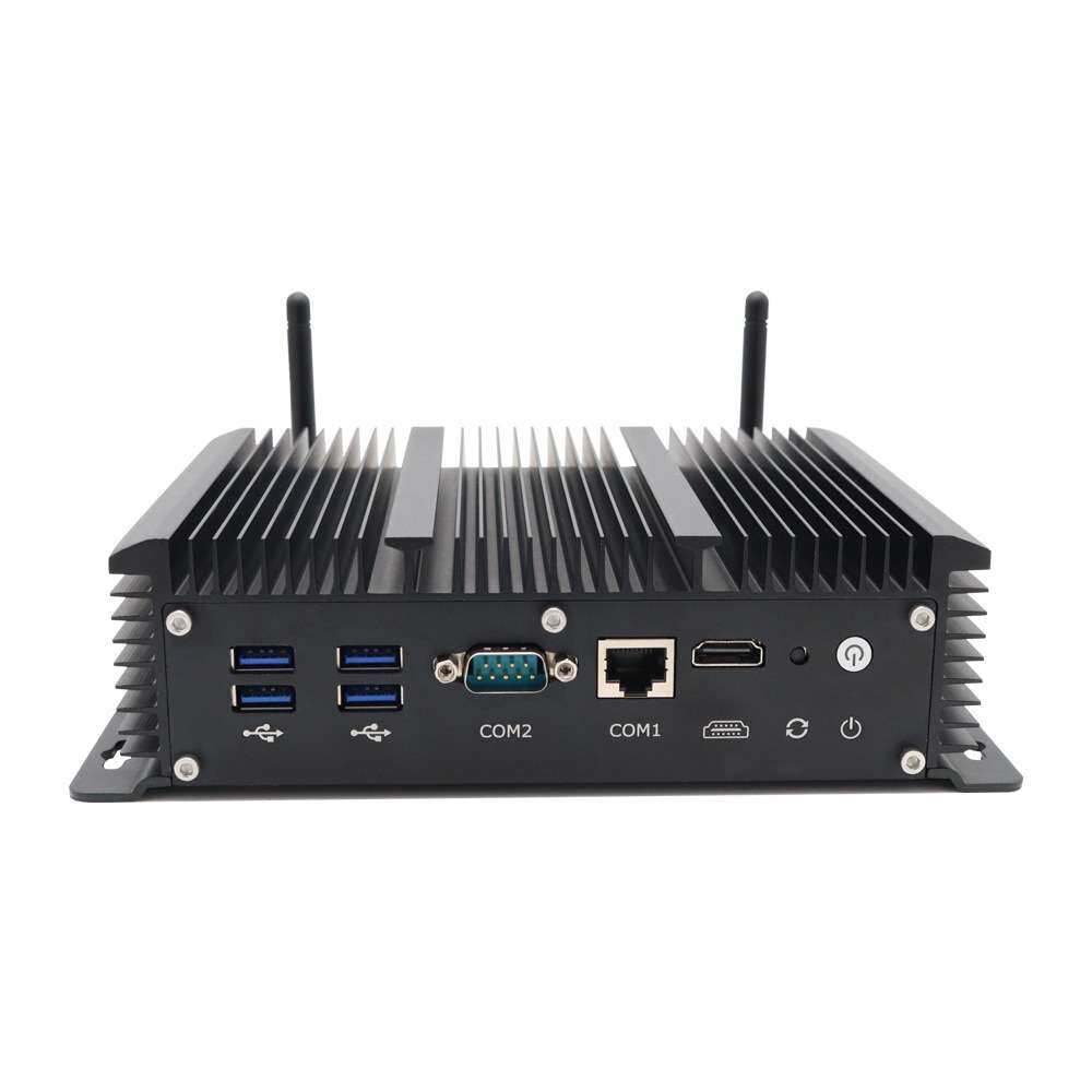 厂家直销视觉工控机i3i5无风扇6网口mini pc软路由迷你电脑