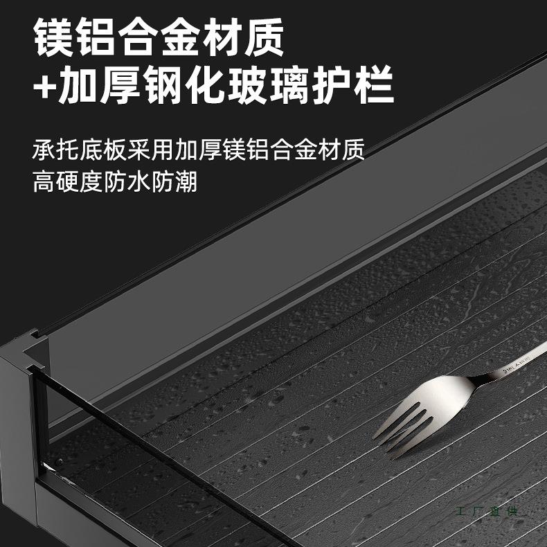 转角拉篮小怪物厨房橱柜太空铝合金全拉出厨柜拐角置物架阻尼缓冲