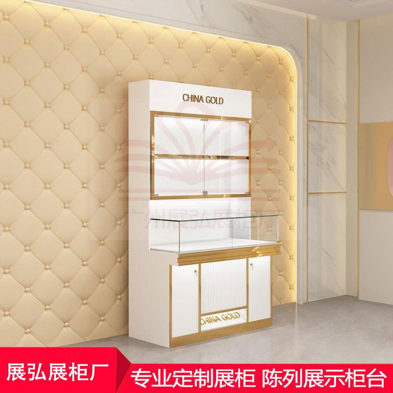 珠宝展示柜首饰玻璃展示柜玻璃中岛展示柜带灯展柜商品陈列展示柜