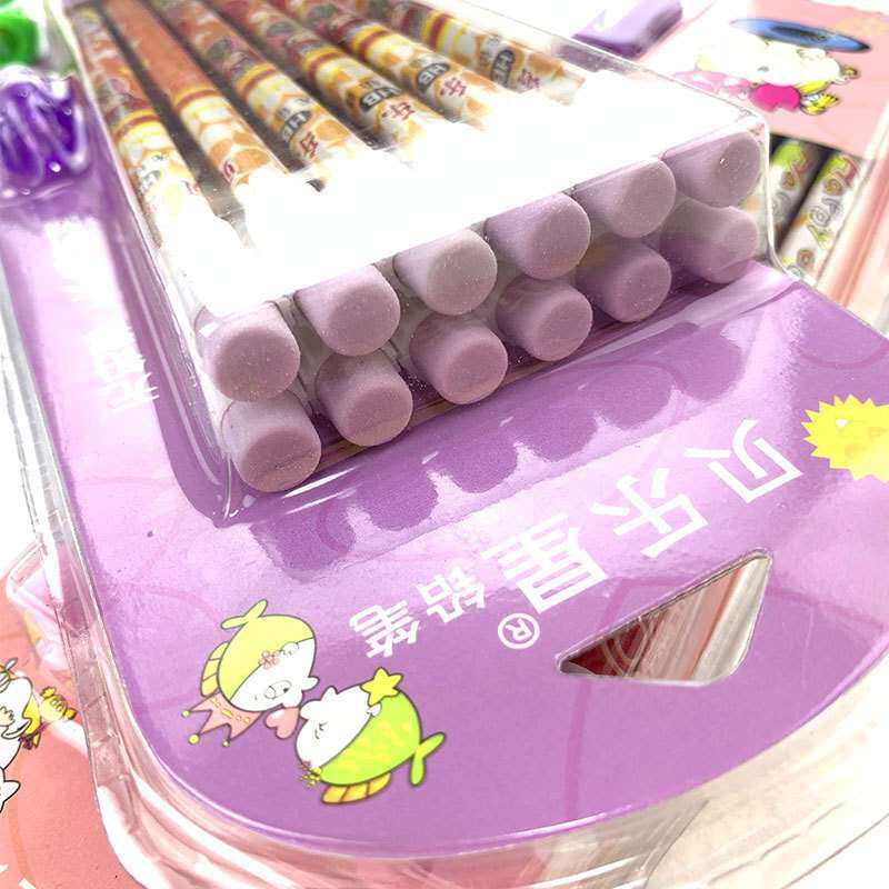 吸卡铅笔盒装铅笔小学生幼儿园铅笔写字笔带橡皮铅笔带握笔器铅笔