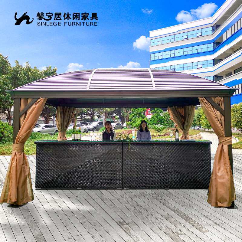 馨宁居餐厅编藤桌椅酒吧咖啡厅吧椅户外庭院露天家具酒店藤编吧台