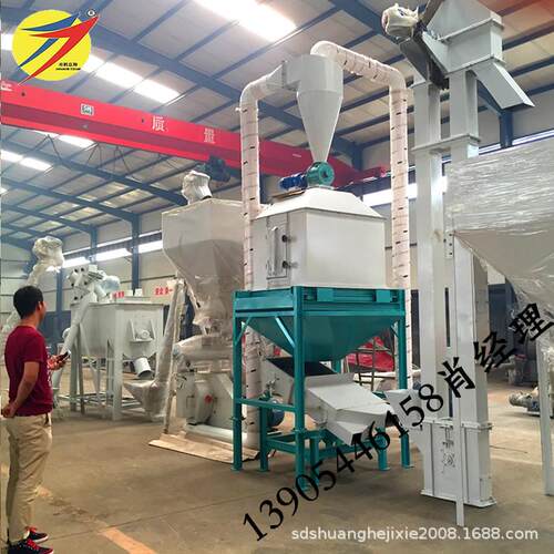 家庭养殖用粉碎搅拌颗粒成型一体机组 蛋鸡料加工颗粒机成套设备