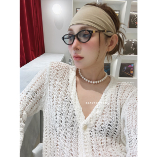 Rubyoffice/细腻裸感宽松时髦百搭运动风发带刺绣吸汗透气纯色