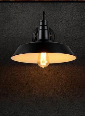 工业 卧室复古锅盖LED黑色26cm白色家装建材灯具灯饰壁灯