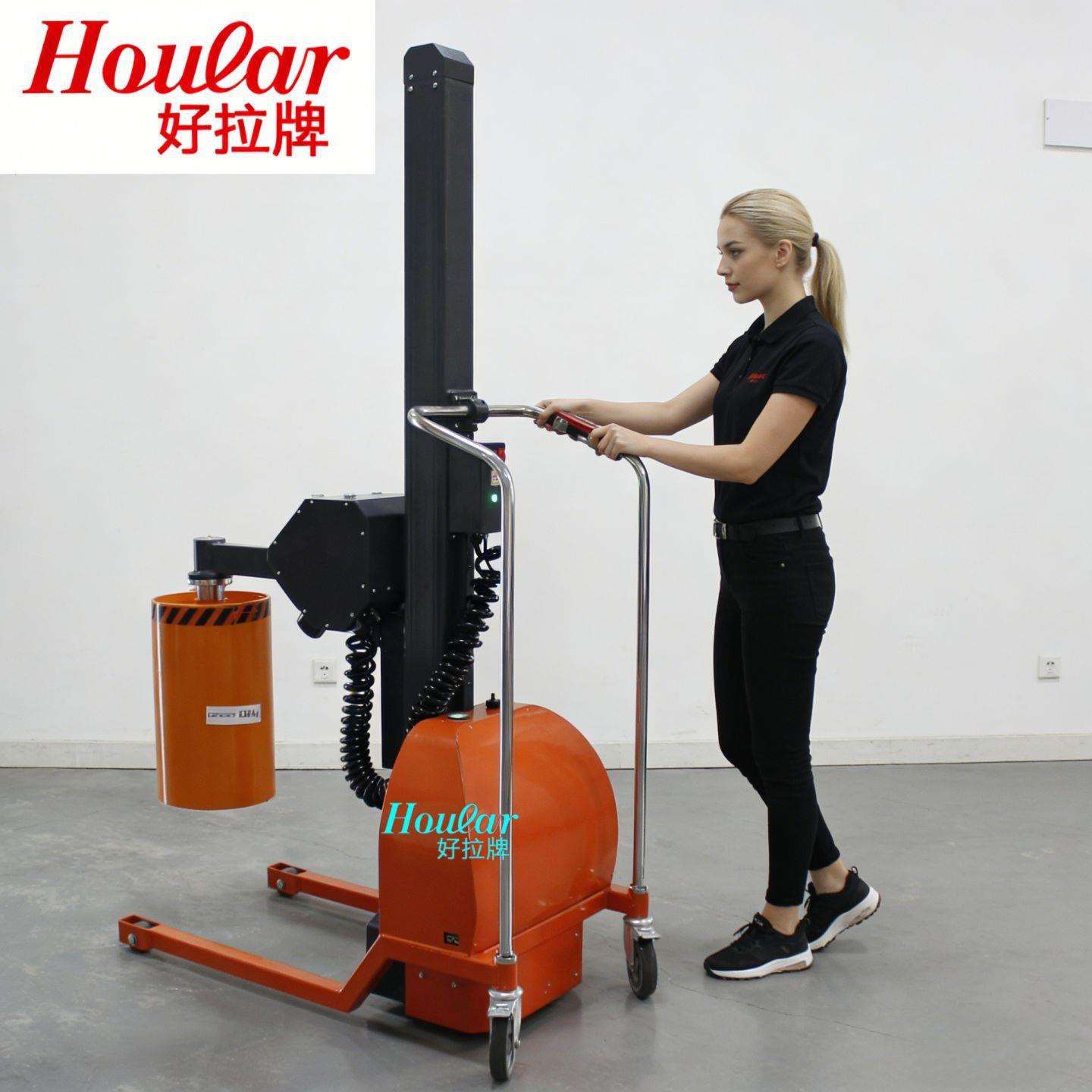 HOULAR好拉气胀轴卷膜堆高车卷料纸筒翻转器半电动旋转叉车