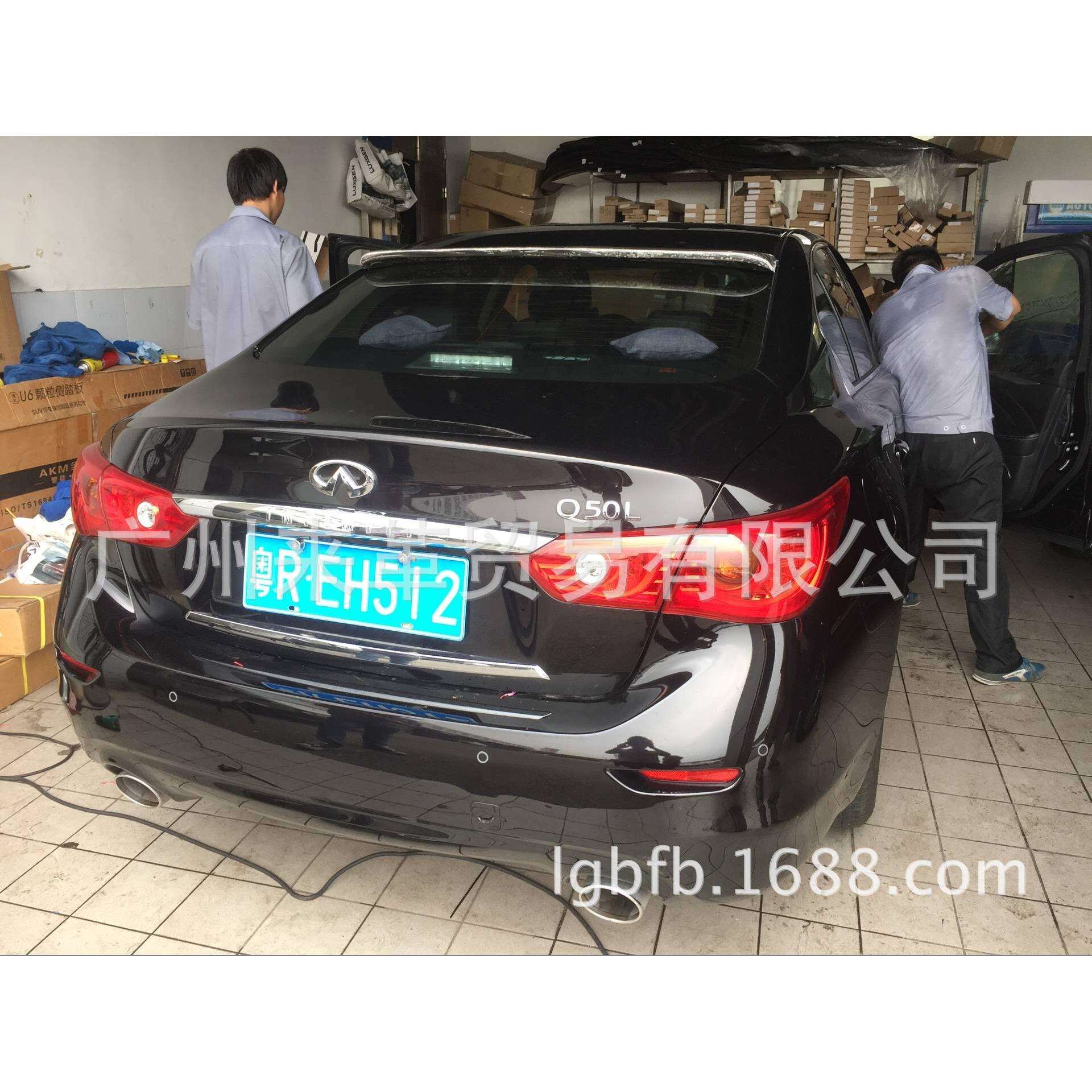 英菲尼迪 Q50碳纤维 改装尾翼 Q50L专用压尾翼免打孔后扰流板顶翼
