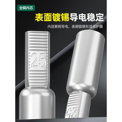 C45空开插针鸭嘴铜鼻子插片子DTD-10/16/25/35平方接线端子压接头